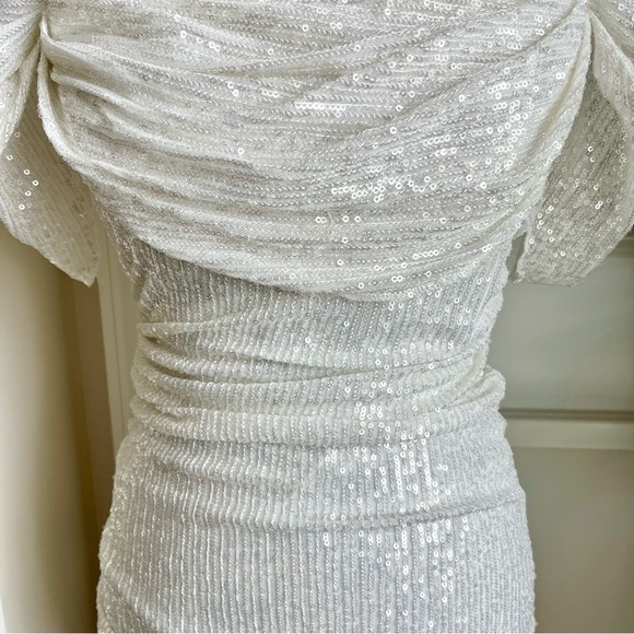 Hello Molly Frequent The Club Dress White Sz 6 - Picture 4 of 16